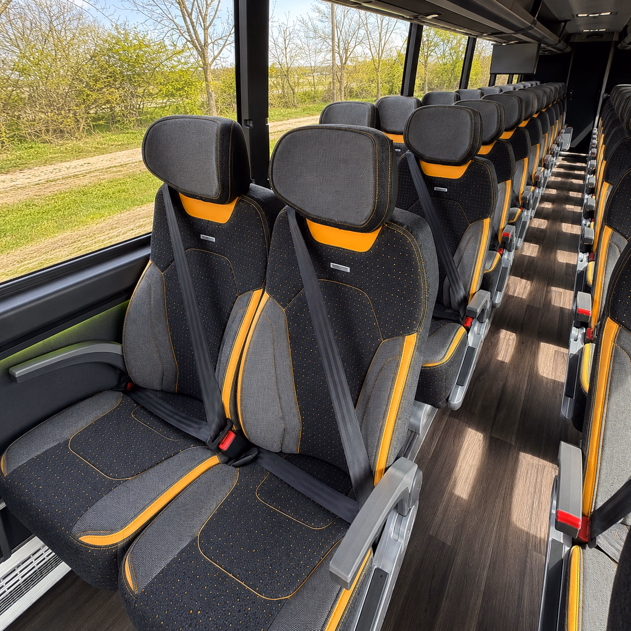 castle rock charter bus interior
